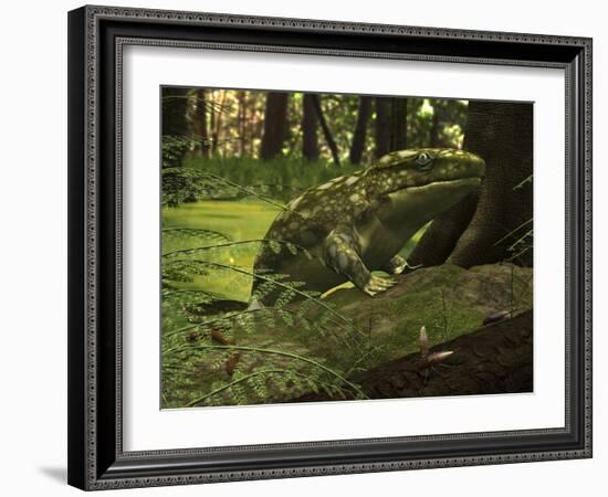 A Close-Up of a Three Foot Long Ichthyostega from the Late Devonian Period-Stocktrek Images-Framed Photographic Print