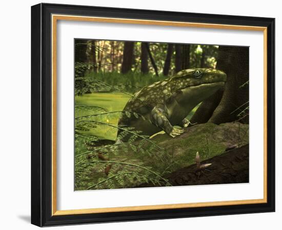 A Close-Up of a Three Foot Long Ichthyostega from the Late Devonian Period-Stocktrek Images-Framed Photographic Print