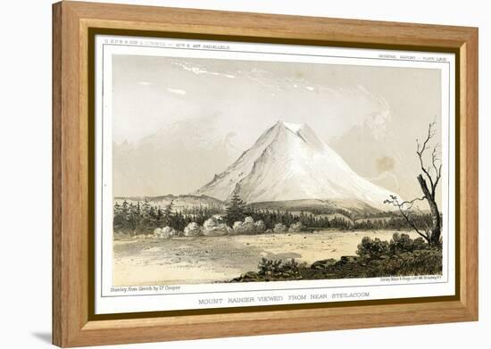 A Close View of Mount Rainier from Near Steilacoom, Washington-Thomas H. Ford-Framed Premier Image Canvas