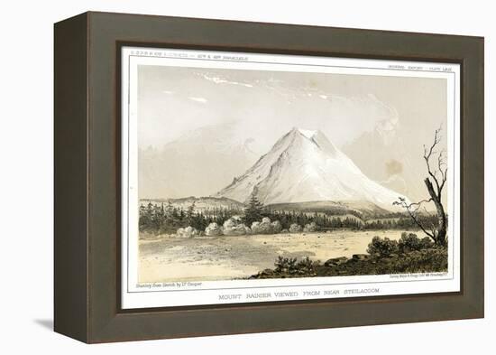 A Close View of Mount Rainier from Near Steilacoom, Washington-Thomas H. Ford-Framed Premier Image Canvas