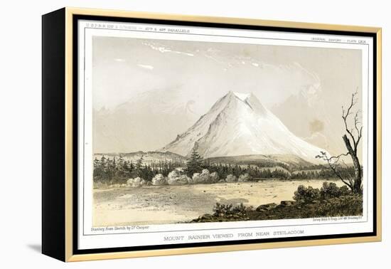 A Close View of Mount Rainier from Near Steilacoom, Washington-Thomas H. Ford-Framed Premier Image Canvas