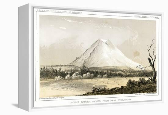 A Close View of Mount Rainier from Near Steilacoom, Washington-Thomas H. Ford-Framed Premier Image Canvas