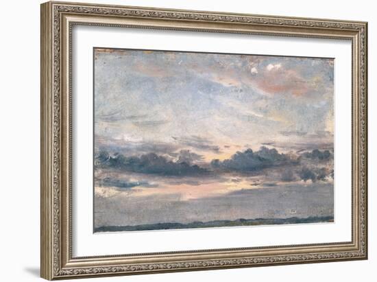 A Cloud Study, Sunset, C.1821 (Oil on Paper on Millboard)-John Constable-Framed Giclee Print