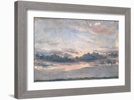 A Cloud Study, Sunset, C.1821 (Oil on Paper on Millboard)-John Constable-Framed Giclee Print