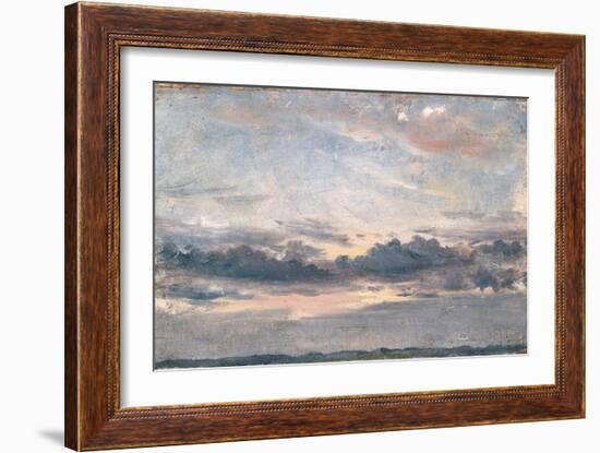 A Cloud Study, Sunset, C.1821 (Oil on Paper on Millboard)-John Constable-Framed Giclee Print