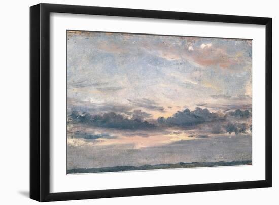 A Cloud Study, Sunset, C.1821 (Oil on Paper on Millboard)-John Constable-Framed Giclee Print