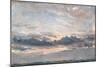 A Cloud Study, Sunset, C.1821 (Oil on Paper on Millboard)-John Constable-Mounted Giclee Print