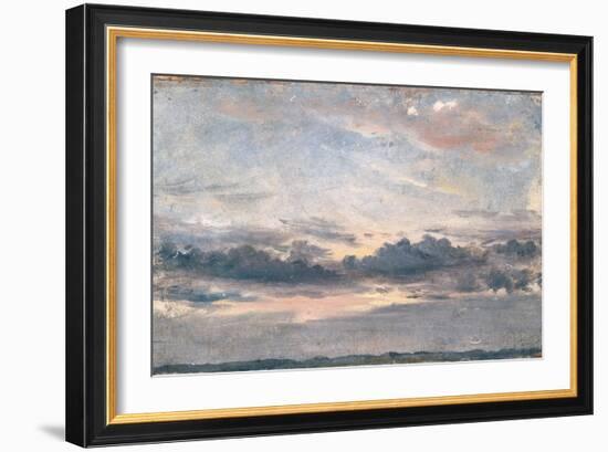 A Cloud Study, Sunset, C.1821 (Oil on Paper on Millboard)-John Constable-Framed Giclee Print