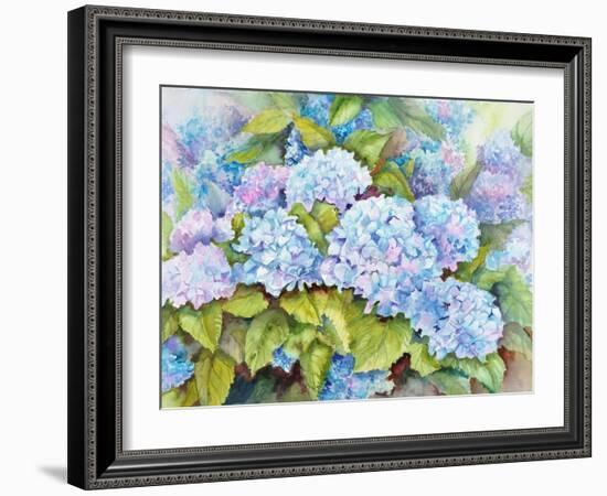 A Cluster of Hydrangeas-Joanne Porter-Framed Giclee Print