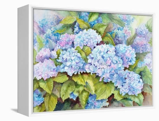 A Cluster of Hydrangeas-Joanne Porter-Framed Premier Image Canvas