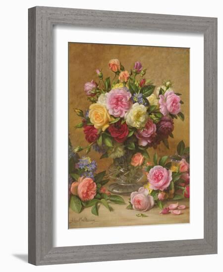 A Cluster of Victorian Roses-Albert Williams-Framed Giclee Print