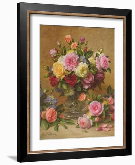 A Cluster of Victorian Roses-Albert Williams-Framed Giclee Print