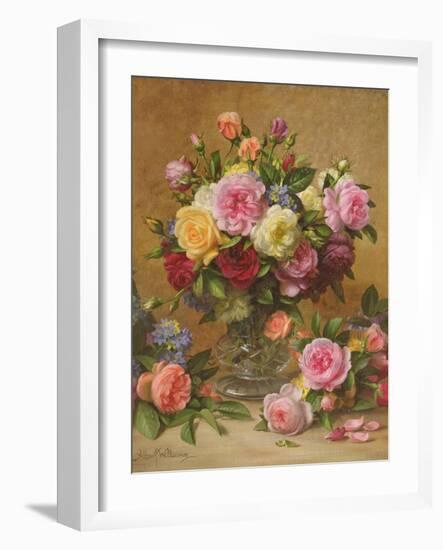 A Cluster of Victorian Roses-Albert Williams-Framed Giclee Print