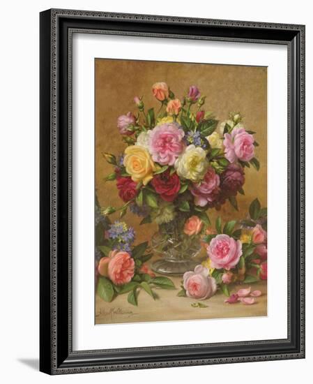 A Cluster of Victorian Roses-Albert Williams-Framed Giclee Print