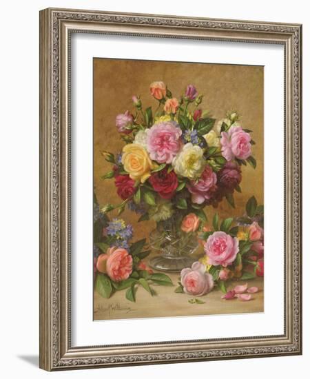 A Cluster of Victorian Roses-Albert Williams-Framed Premium Giclee Print