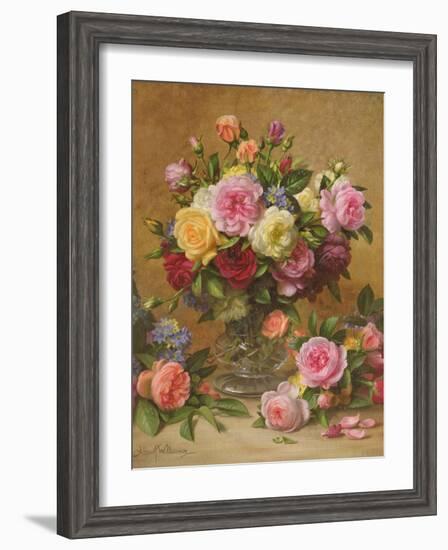 A Cluster of Victorian Roses-Albert Williams-Framed Premium Giclee Print