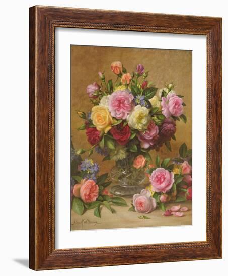 A Cluster of Victorian Roses-Albert Williams-Framed Premium Giclee Print
