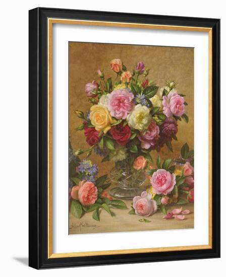 A Cluster of Victorian Roses-Albert Williams-Framed Premium Giclee Print