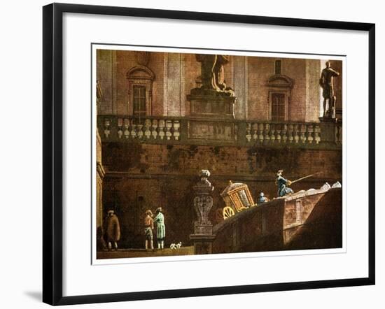 A Coach in Rome, 18th Century-Bernardo Bellotto-Framed Giclee Print