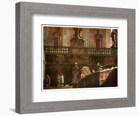 A Coach in Rome, 18th Century-Bernardo Bellotto-Framed Giclee Print