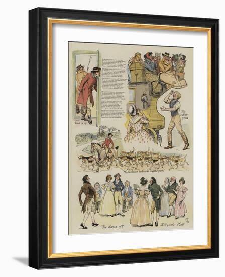 A Coaching Idyll-Hugh Thomson-Framed Giclee Print