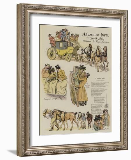 A Coaching Idyll-Hugh Thomson-Framed Giclee Print