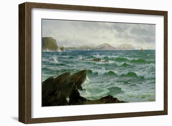 A Coastal Scene-David James-Framed Giclee Print