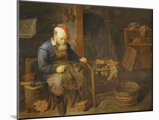 A Cobbler-David Rychaert-Mounted Giclee Print