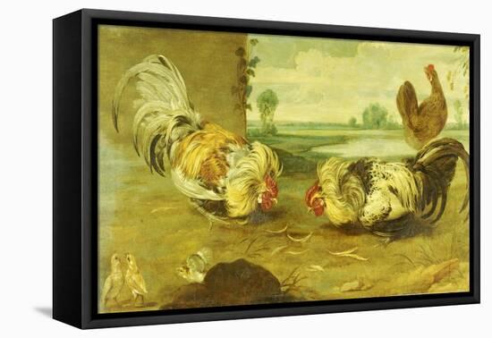 A Cock Fight-Frans Snyders-Framed Premier Image Canvas