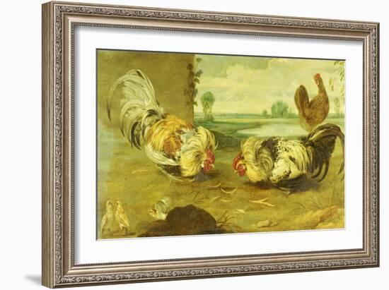 A Cock Fight-Frans Snyders-Framed Giclee Print