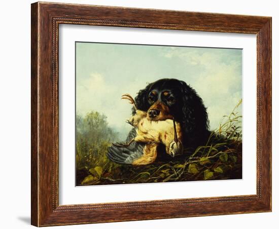 A Cocker Spaniel with a Woodcock-Arthur Fitzwilliam Tait-Framed Giclee Print