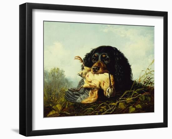 A Cocker Spaniel with a Woodcock-Arthur Fitzwilliam Tait-Framed Giclee Print