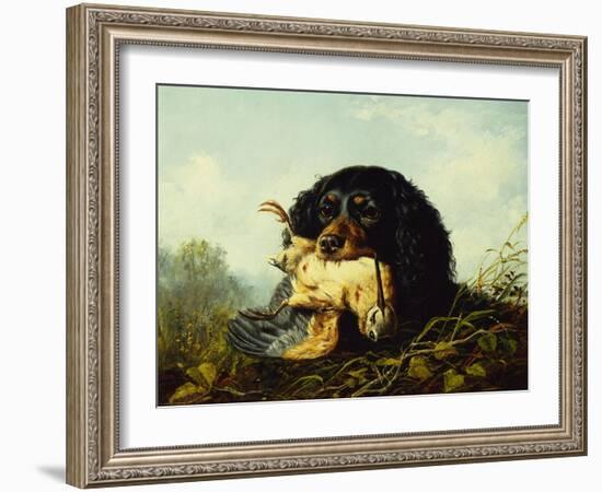 A Cocker Spaniel with a Woodcock-Arthur Fitzwilliam Tait-Framed Giclee Print