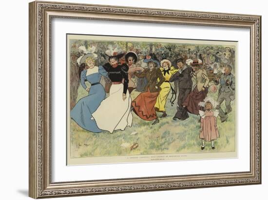 A Cockney Carnival, Bank Holiday on Hampstead Heath-Phil May-Framed Giclee Print