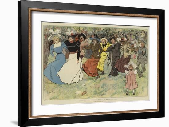 A Cockney Carnival, Bank Holiday on Hampstead Heath-Phil May-Framed Giclee Print