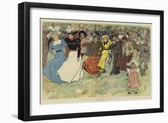 A Cockney Carnival, Bank Holiday on Hampstead Heath-Phil May-Framed Giclee Print