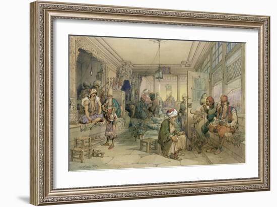 A Coffee House, Constantinople, 1854-Amadeo Preziosi-Framed Giclee Print