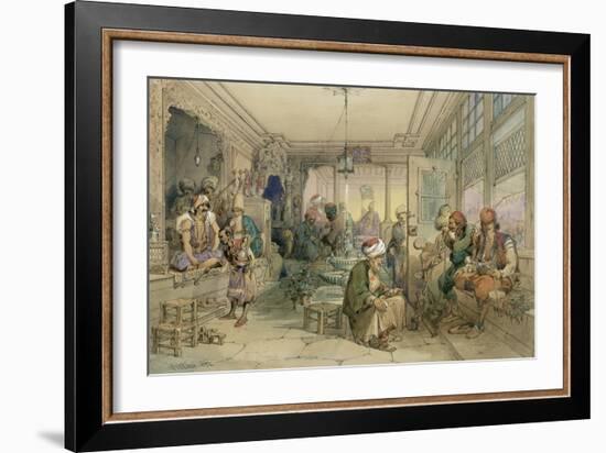 A Coffee House, Constantinople, 1854-Amadeo Preziosi-Framed Giclee Print