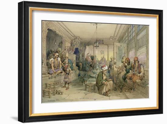 A Coffee House, Constantinople, 1854-Amadeo Preziosi-Framed Giclee Print