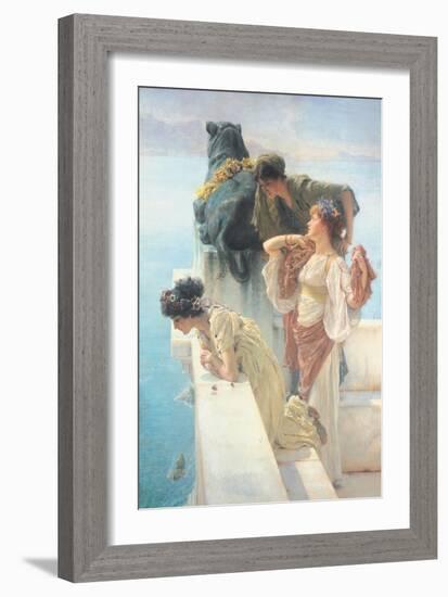 A Coign of Vantage-Sir Lawrence Alma-Tadema-Framed Art Print