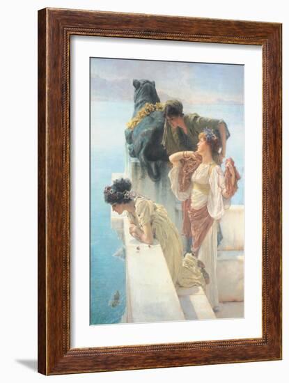 A Coign of Vantage-Sir Lawrence Alma-Tadema-Framed Art Print