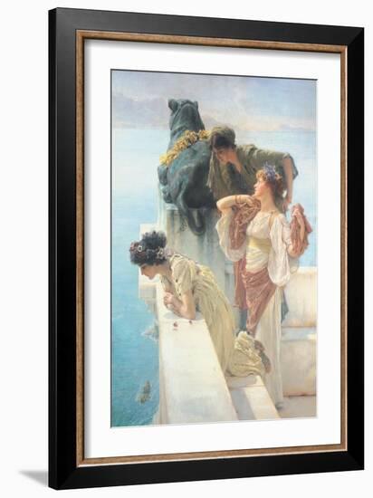 A Coign of Vantage-Sir Lawrence Alma-Tadema-Framed Art Print