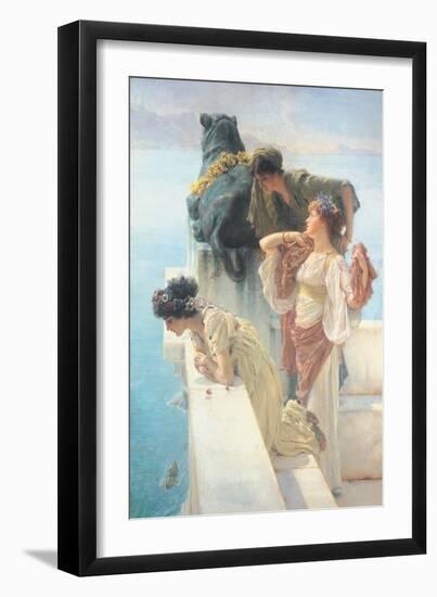 A Coign of Vantage-Sir Lawrence Alma-Tadema-Framed Art Print