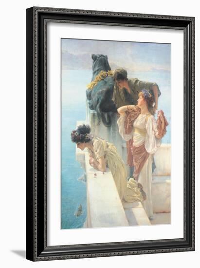A Coign of Vantage-Sir Lawrence Alma-Tadema-Framed Art Print