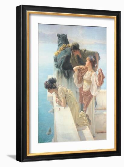 A Coign of Vantage-Sir Lawrence Alma-Tadema-Framed Art Print