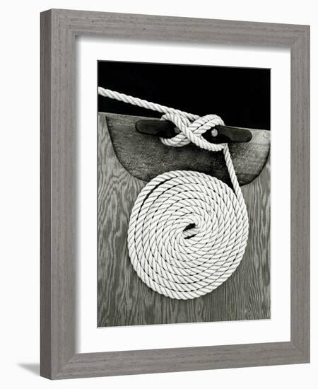 A Coiled Rope on a Dock-Rip Smith-Framed Photographic Print