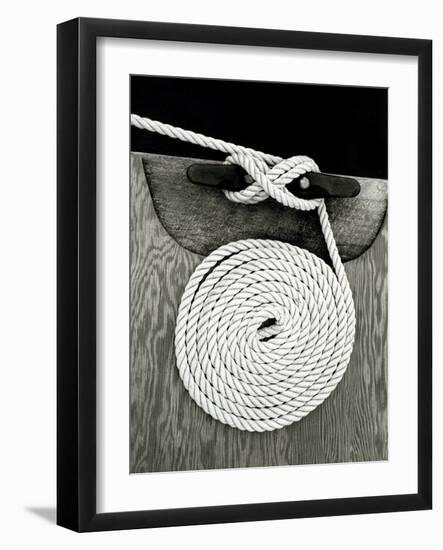 A Coiled Rope on a Dock-Rip Smith-Framed Photographic Print