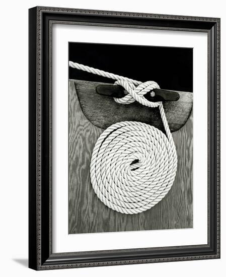 A Coiled Rope on a Dock-Rip Smith-Framed Photographic Print