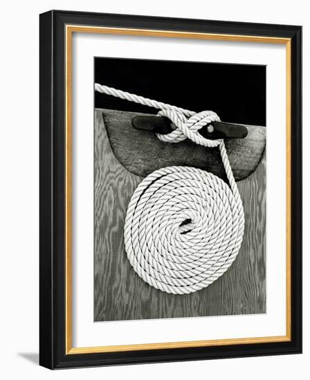 A Coiled Rope on a Dock-Rip Smith-Framed Photographic Print