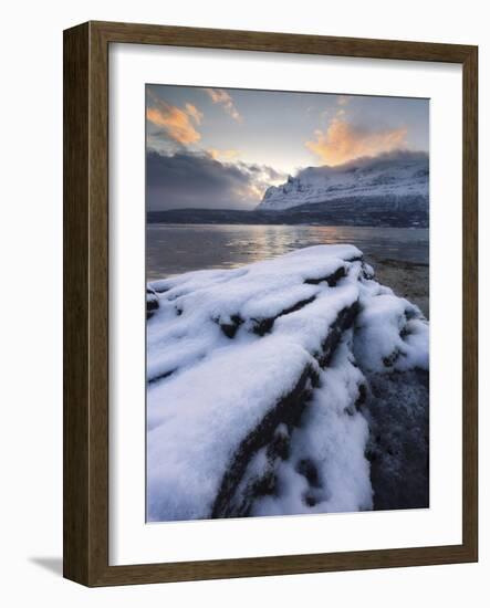 A Cold Morning in Grovfjorden, Troms County, Norway-Stocktrek Images-Framed Photographic Print